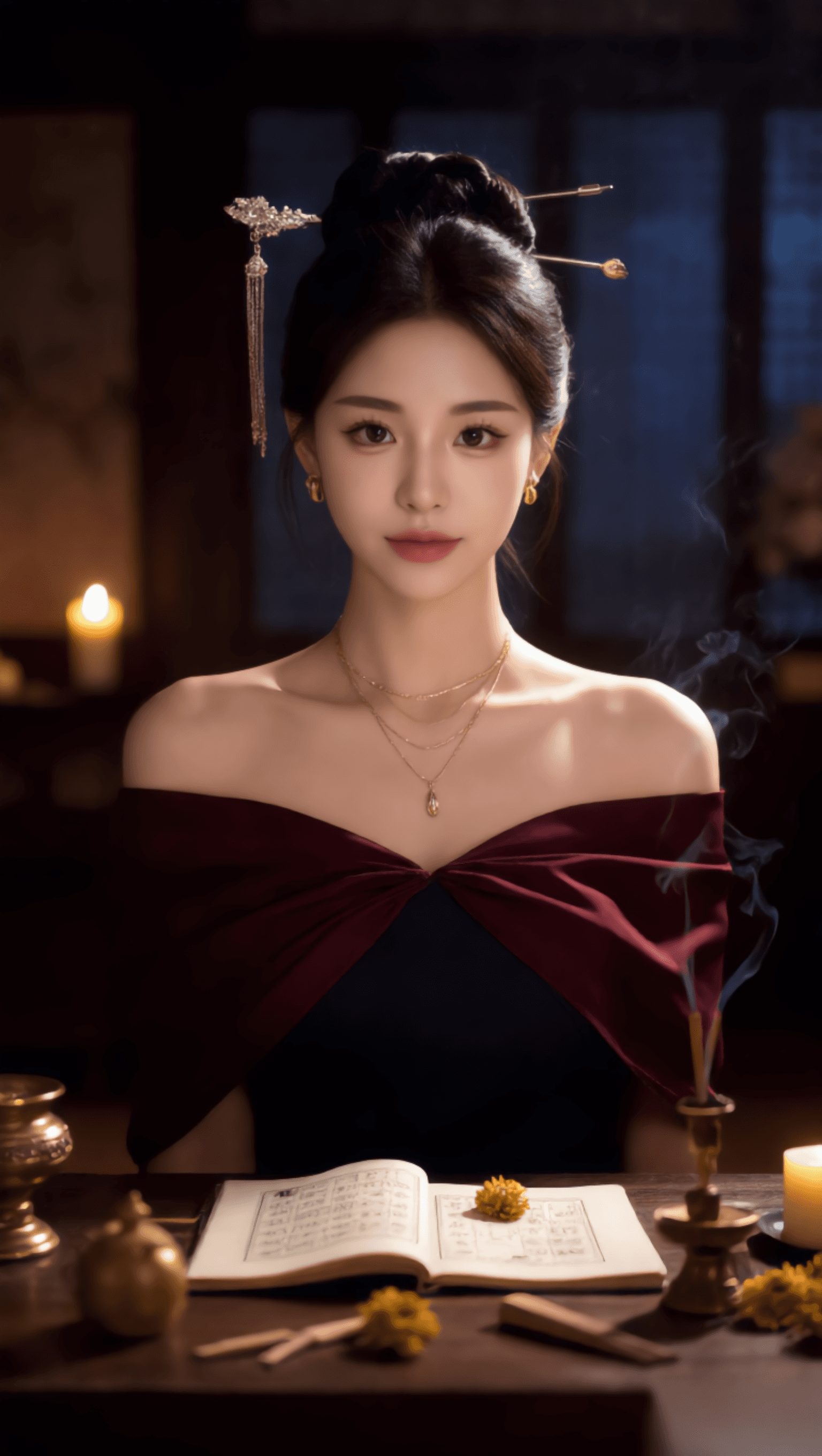 정면을 바라보는 천지인명